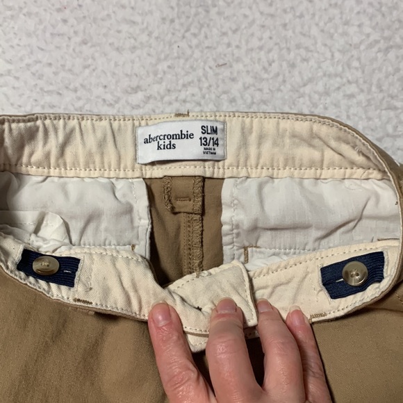 Abercrombie Kids Khaki Chinos & Button-Up Shirt, EUC, Size 13/14 Slim Pants - Picture 11 of 16